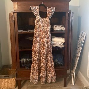 Love the Label floral smocked flutter sleeve dress